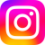 Instagram logo featuring a rounded square with a gradient background of pink, purple, orange, and yellow, and a white outline of a camera in the center.
