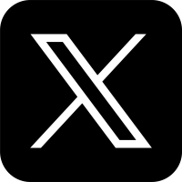 A bold white letter X on a solid black square background, resembling the logo of the social media platform X (formerly Twitter).